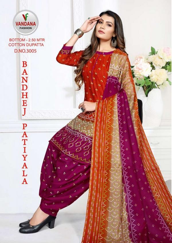 Vandana Bandhej Patiyala Vol-3 indo Cotton Patiyala Dress Material